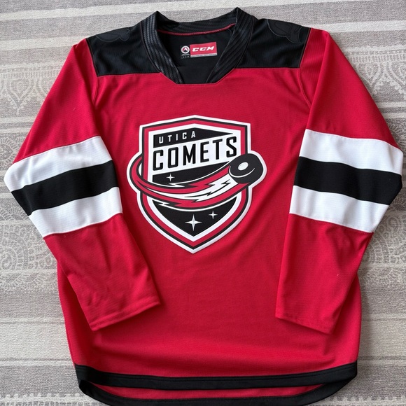 CCM Other - Utica Comets AHL. CCM Red Jersey - Large